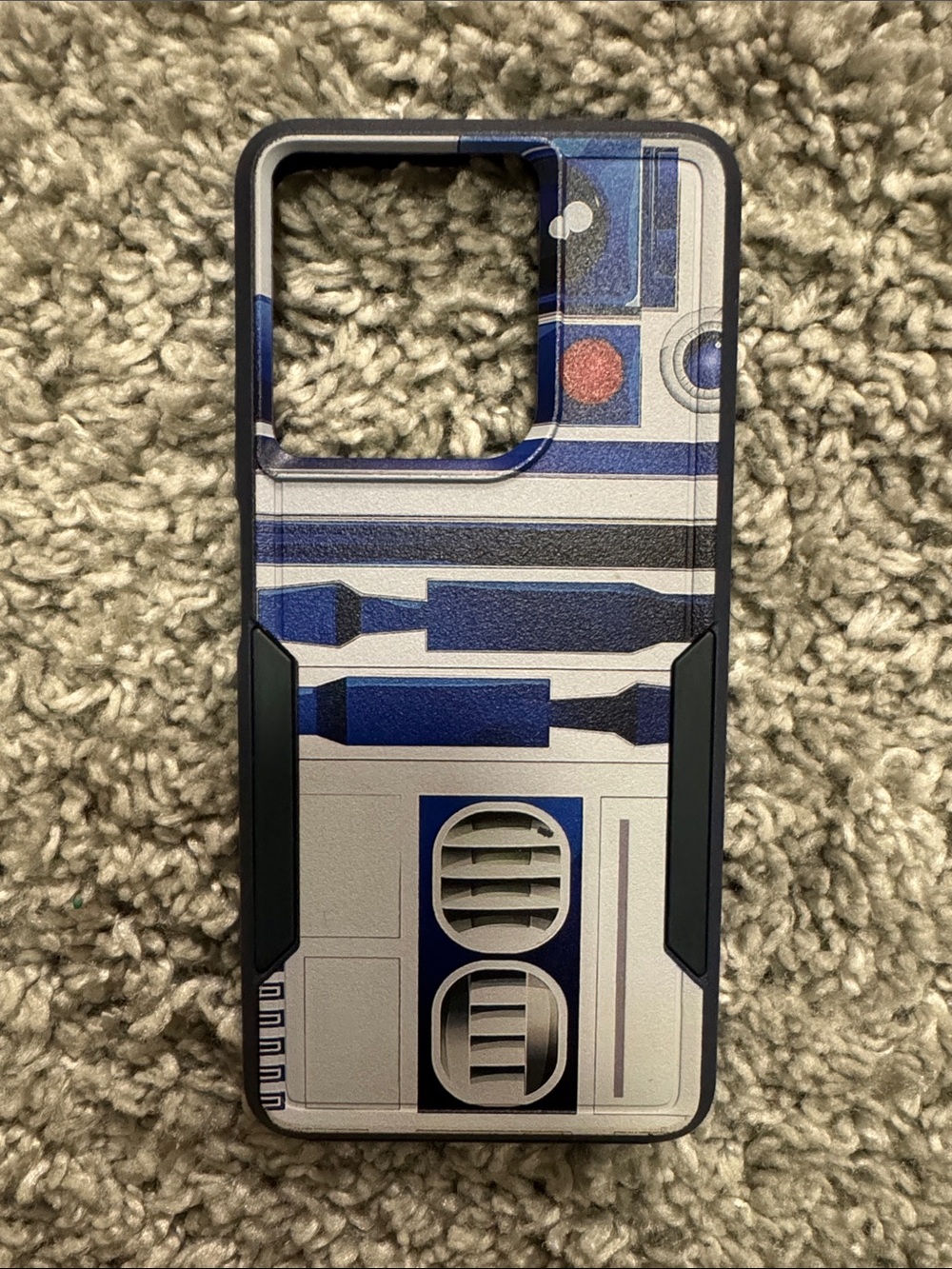 Blue and White Droid-Style Protective Phone Case
